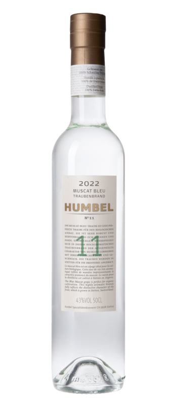 Nr. 11 Muscat Bleu Traubenbrand 2022 (Bio Knospe*)