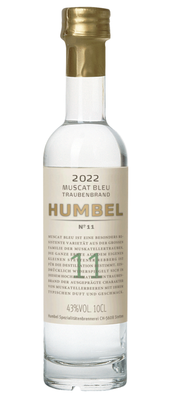 Nr. 11 Muscat Bleu Traubenbrand 2022 (Bio Knospe*)