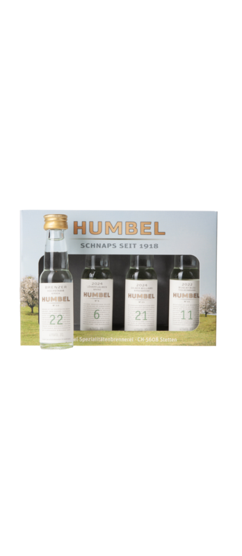 Bio Nummernbrand - Portionen Packung 4x2cl, 43%vol. (Bio-Knospe*)